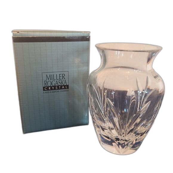 Miller Rogaska Crystal Covington Urn Vase 5" Full Lead Beautiful Crystal NIB NWT - Picture 1 of 14
